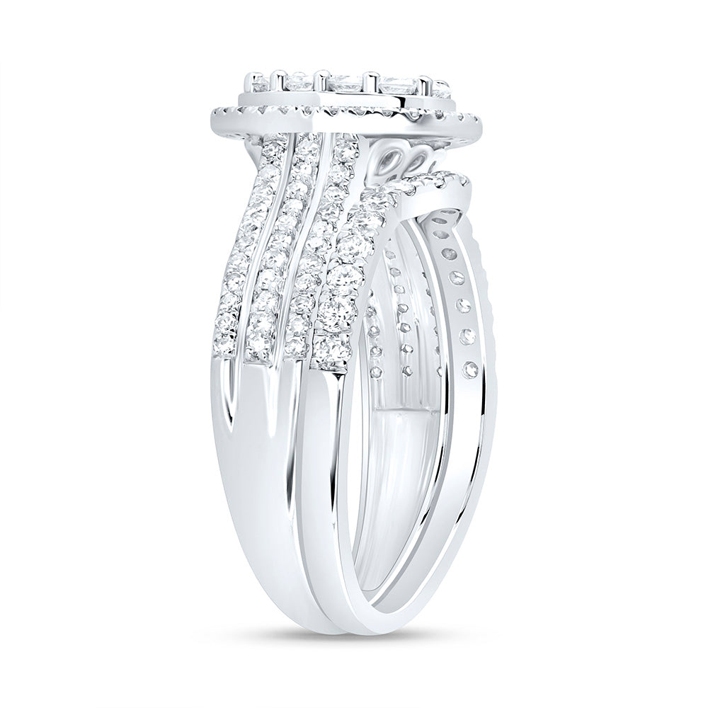 1CTW-NAT DIA NK SINGLE HALO OVAL BRIDAL RING Daisy Joyeria