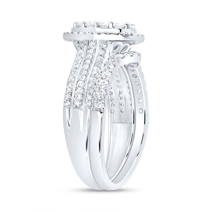 1CTW-NAT DIA NK SINGLE HALO OVAL BRIDAL RING Daisy Joyeria