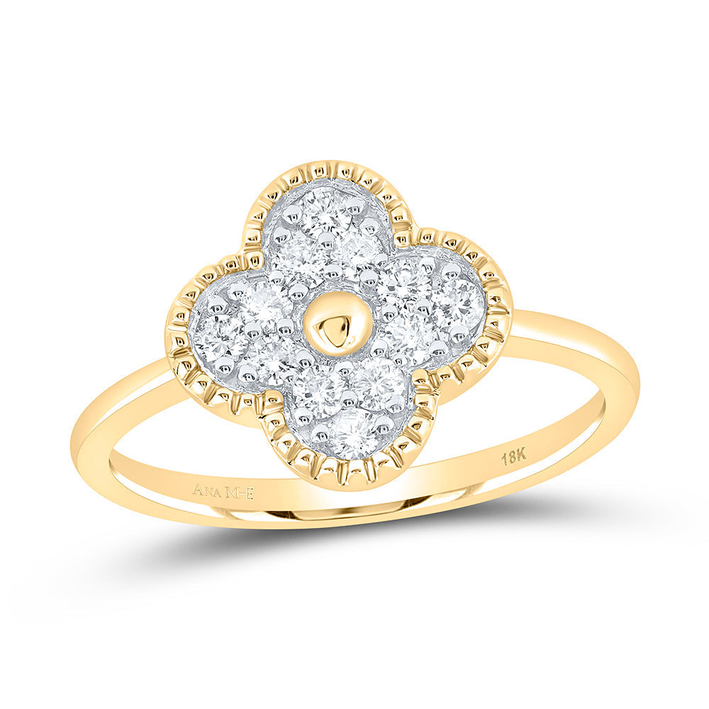 1/3CTW-NAT DIA ANA M ELITE FASHION CLOVER RING Daisy Joyeria