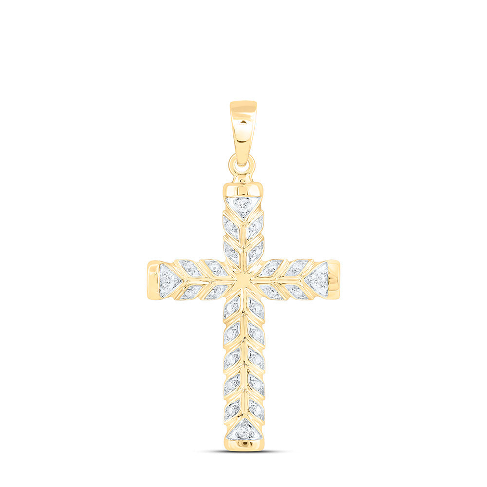 1/5CTW-NAT DIA CN FASHION CROSS PENDANT Daisy Joyeria