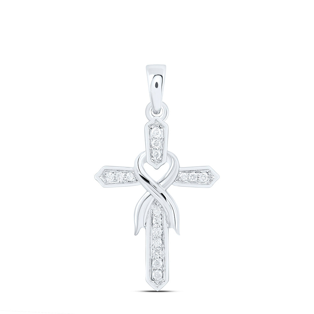 1/10CTW-NAT DIA CN GIFT CROSS PENDANT Daisy Joyeria
