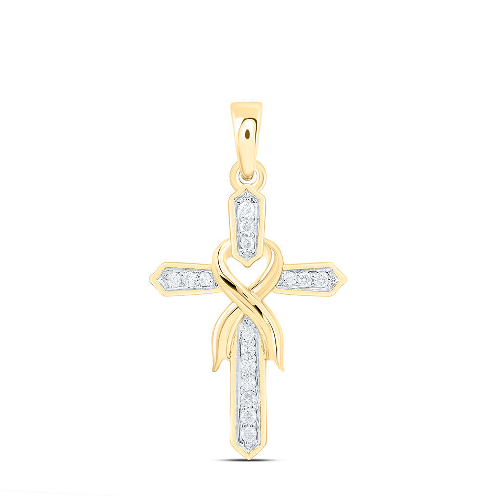 1/10CTW-NAT DIA CN GIFT CROSS PENDANT Daisy Joyeria
