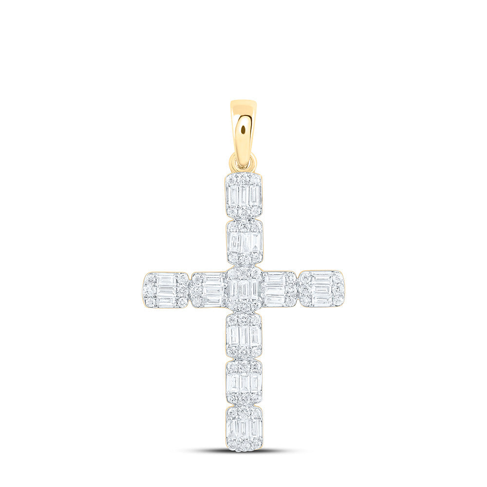 3/4CTW-NAT DIA CN FASHION CROSS PENDANT Daisy Joyeria