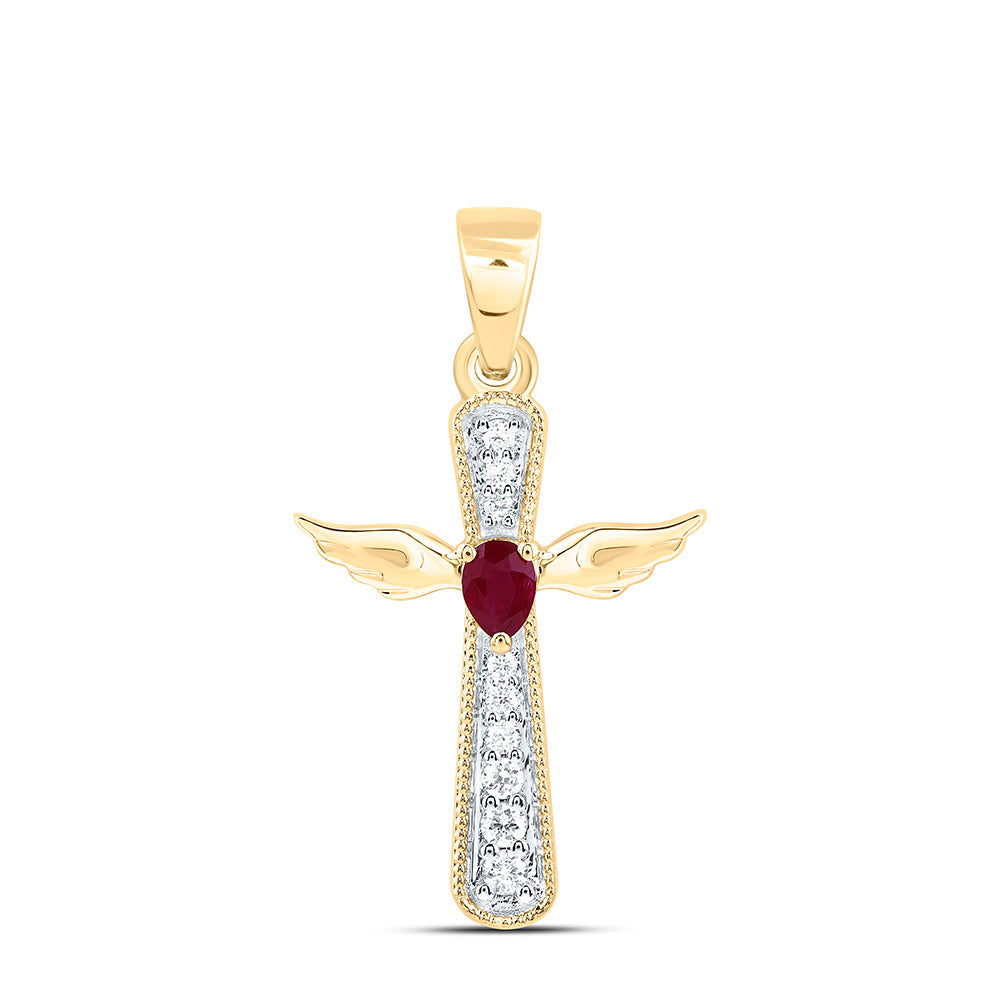 1/12CTW-NAT DIA ANA M 3.5X2.40MM PS-RU NAT GEM CROSS PENDANT Daisy Joyeria