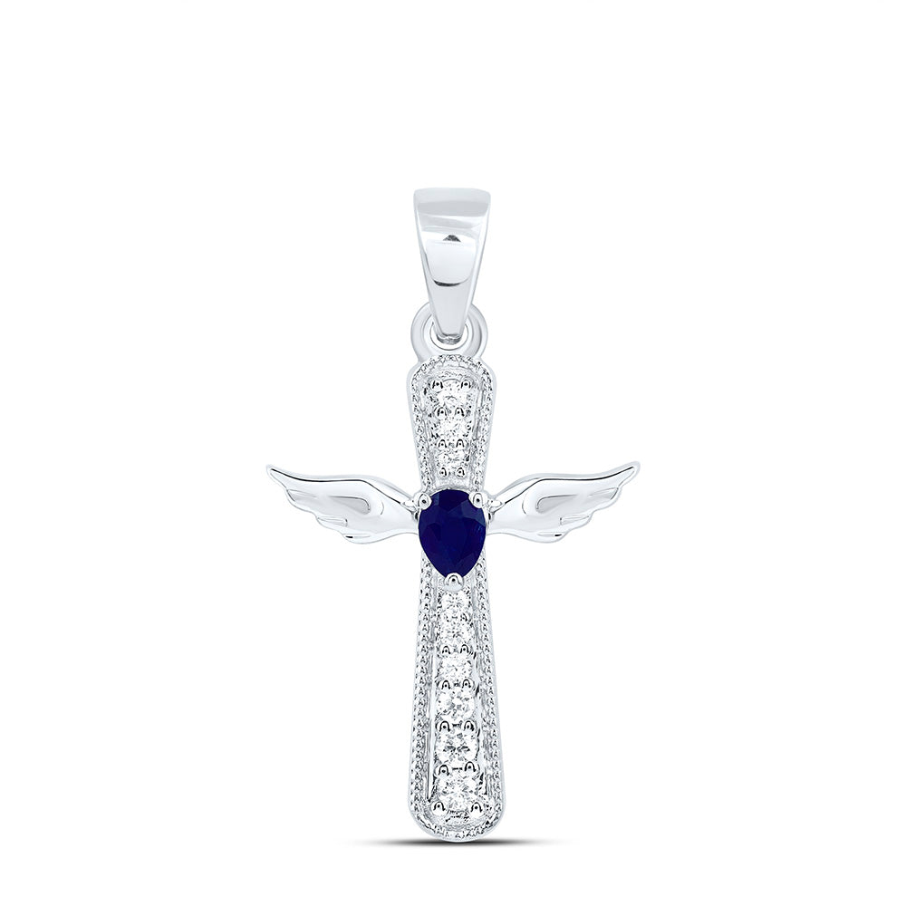 1/12CTW-NAT DIA ANA M 3.5X2.40MM PS-BS NAT GEM CROSS PENDANT Daisy Joyeria