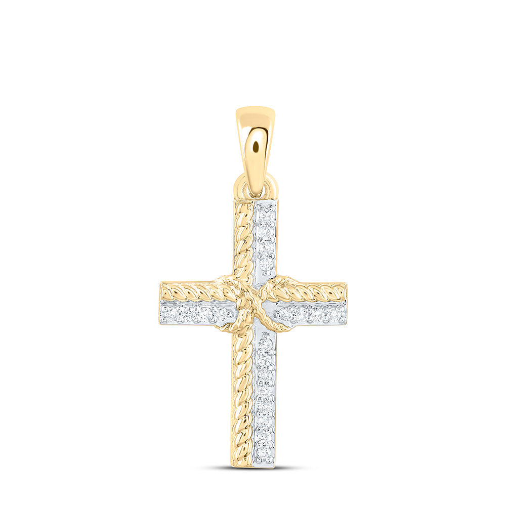 1/12CTW-NAT DIA CN GIFT CROSS PENDANT Daisy Joyeria