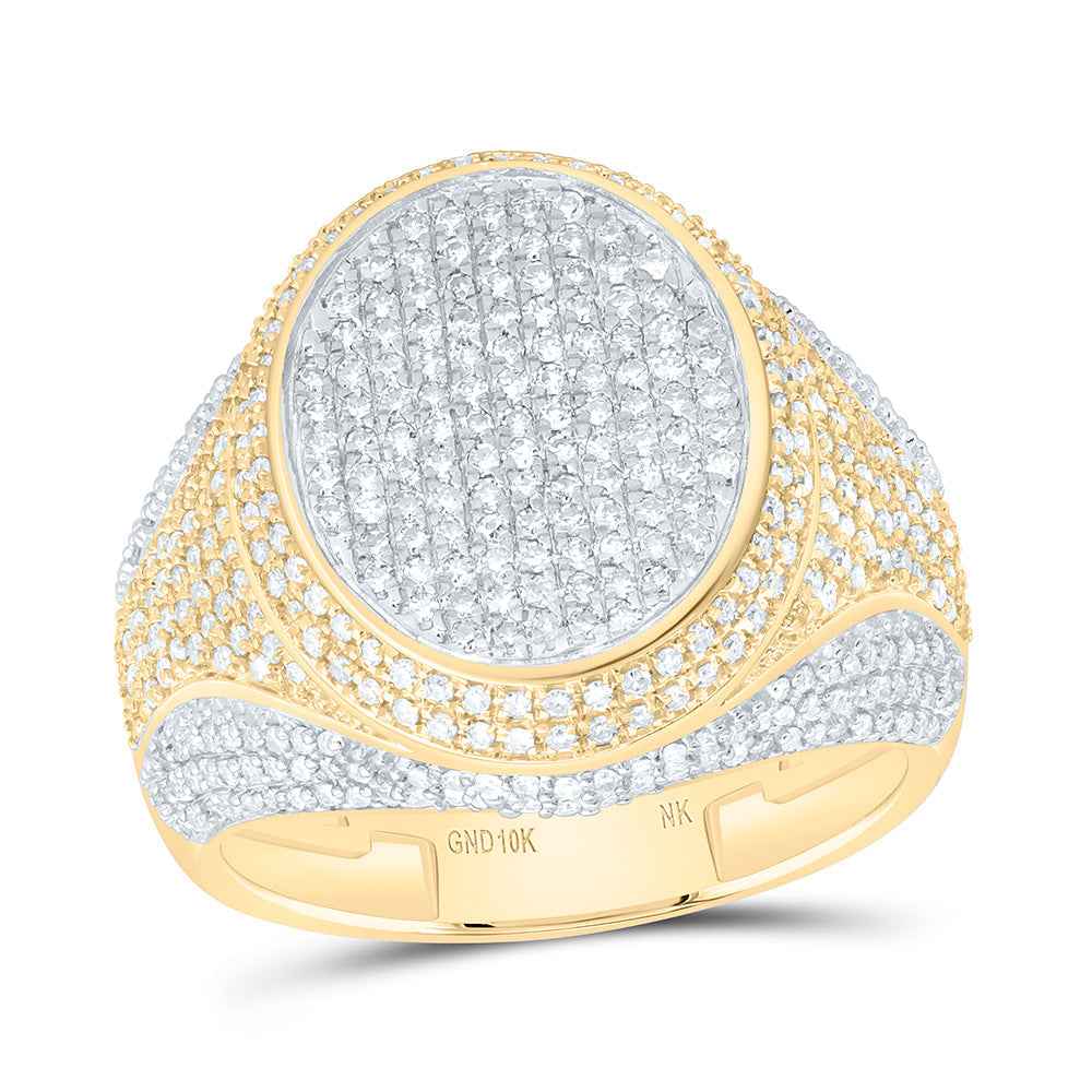 1 1/3CTW-NAT DIA NK OVAL MENS RING Daisy Joyeria