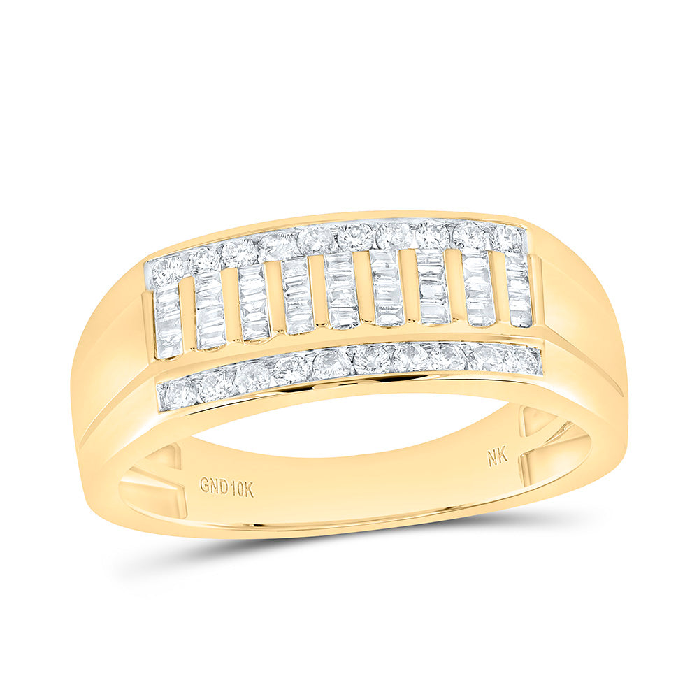 1/2CTW-NAT DIA NK MENS RING Daisy Joyeria