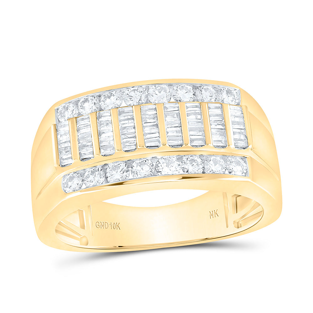 7/8CTW-NAT DIA NK MENS RING Daisy Joyeria