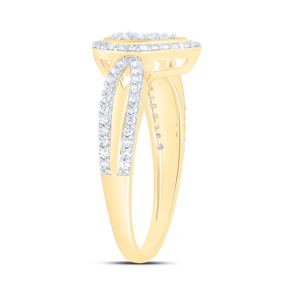 3/8CTW-NAT DIA NK FASHION PEAR RING Daisy Joyeria