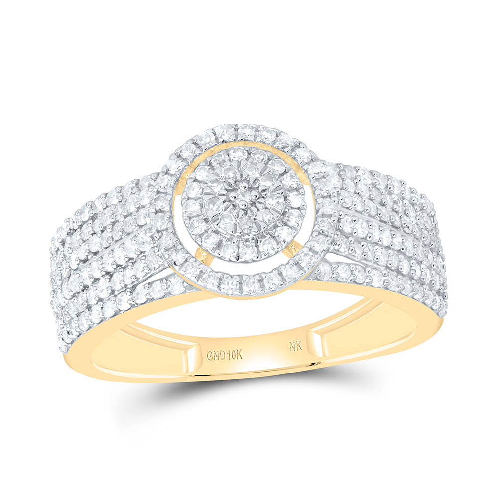 5/8CTW-NAT DIA NK FASHION ROUND RING Daisy Joyeria