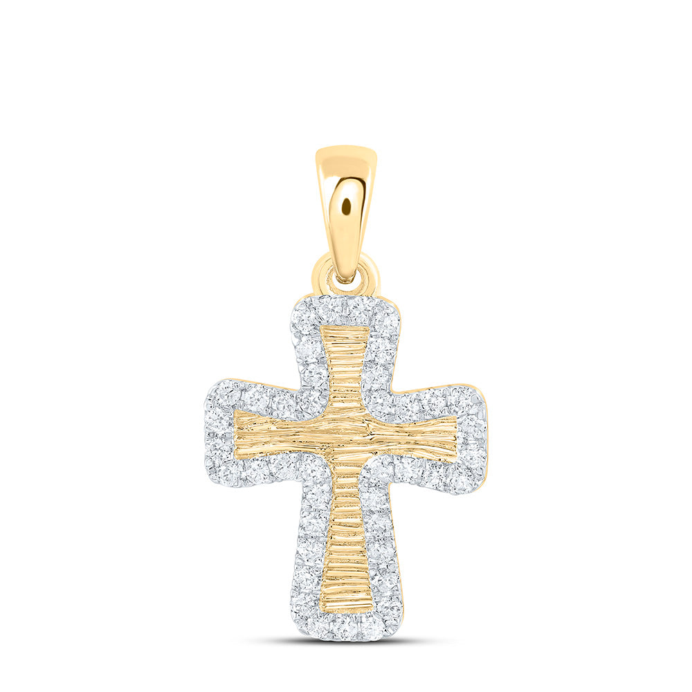 1/5CTW-NAT DIA CN FASHION CROSS PENDANT Daisy Joyeria