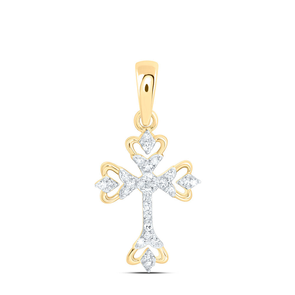 1/12CTW-NAT DIA NK GIFT CROSS PENDANT Daisy Joyeria