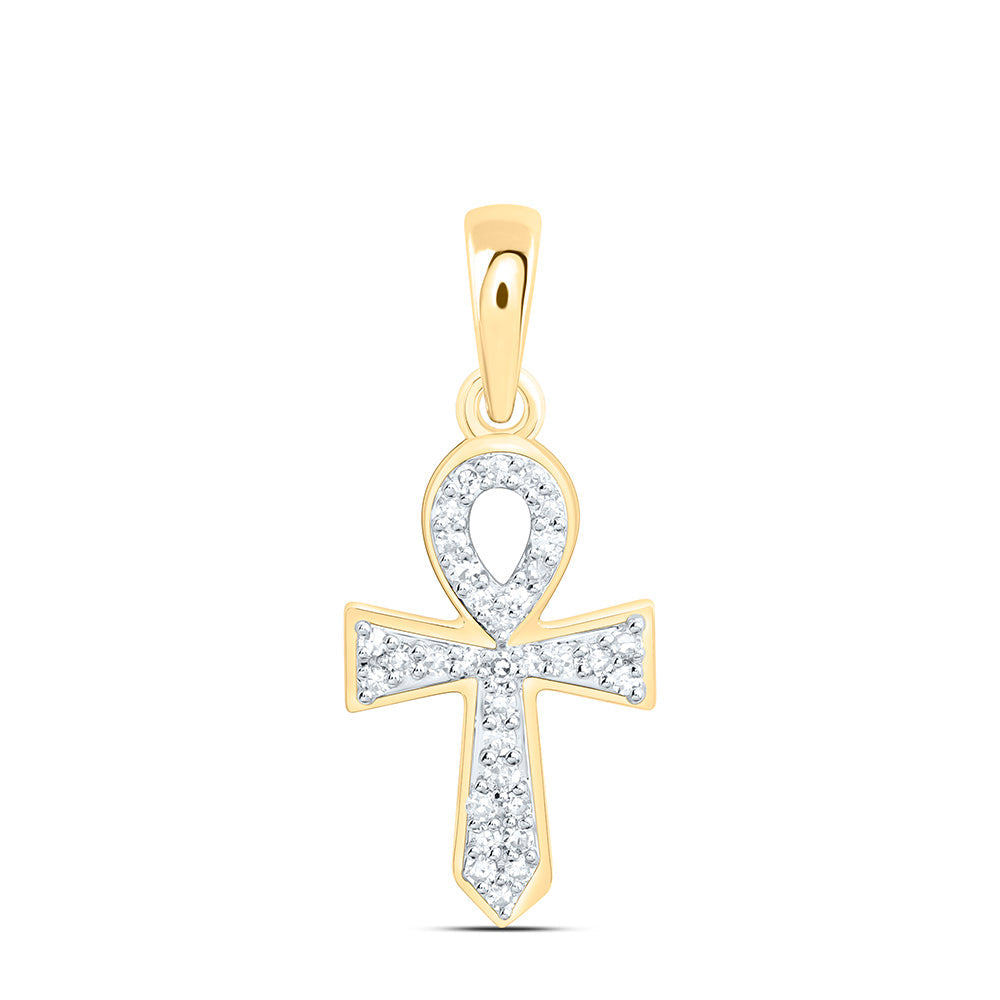 1/10CTW-NAT DIA NK GIFT CROSS PENDANT Daisy Joyeria
