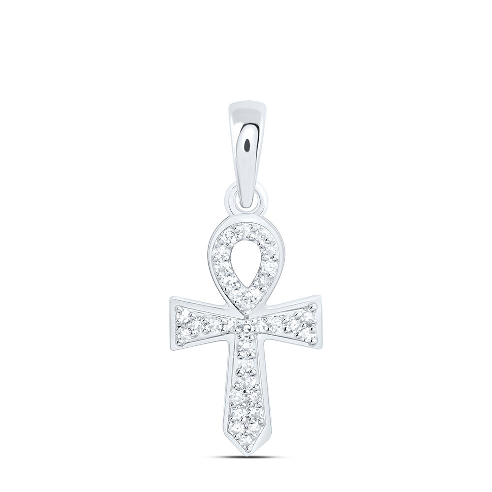 1/10CTW-NAT DIA NK GIFT CROSS PENDANT Daisy Joyeria