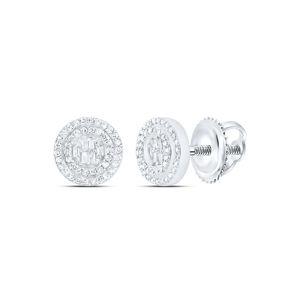 1/3CTW-NAT DIA NK FASHION ROUND EARRING Daisy Joyeria