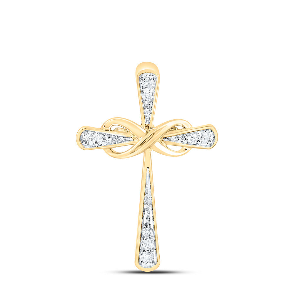 1/20CTW-NAT DIA CN FASHION CROSS PENDANT Daisy Joyeria