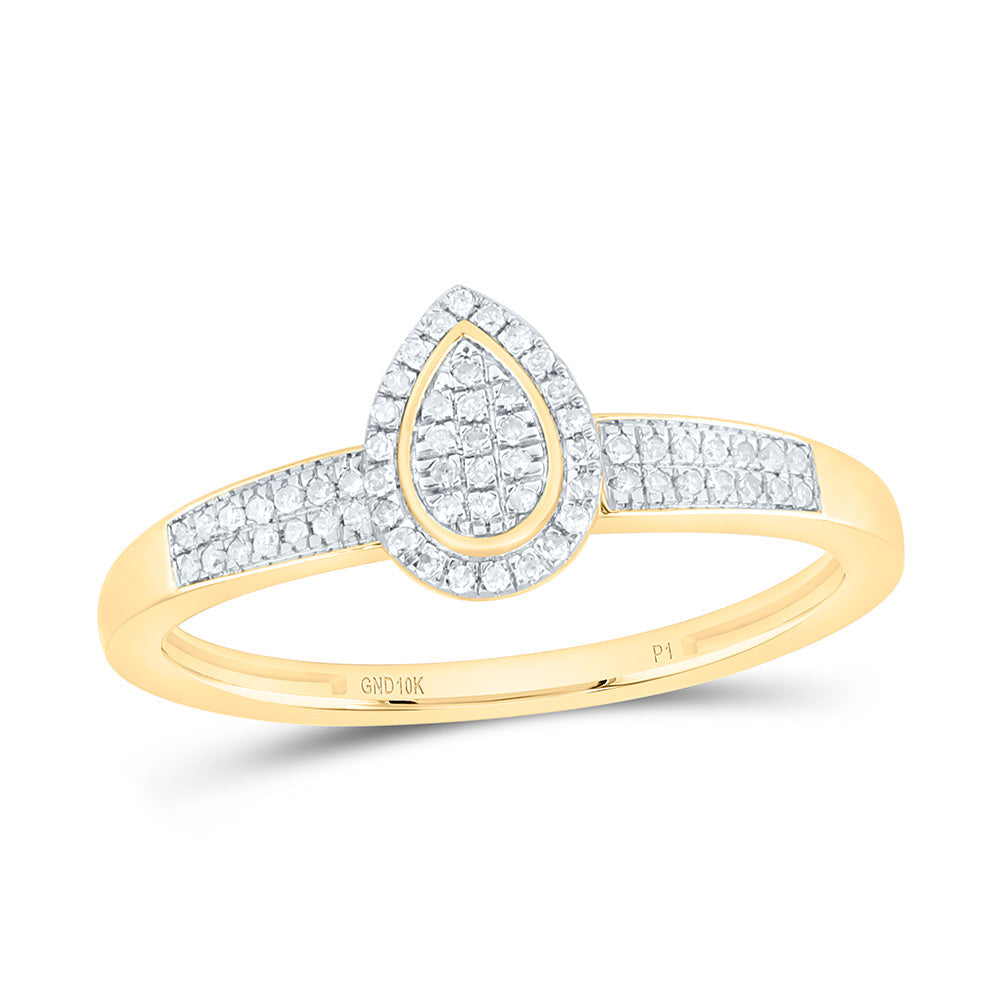 1/8CTW-NAT DIA P1 GIFT PEAR RING Daisy Joyeria