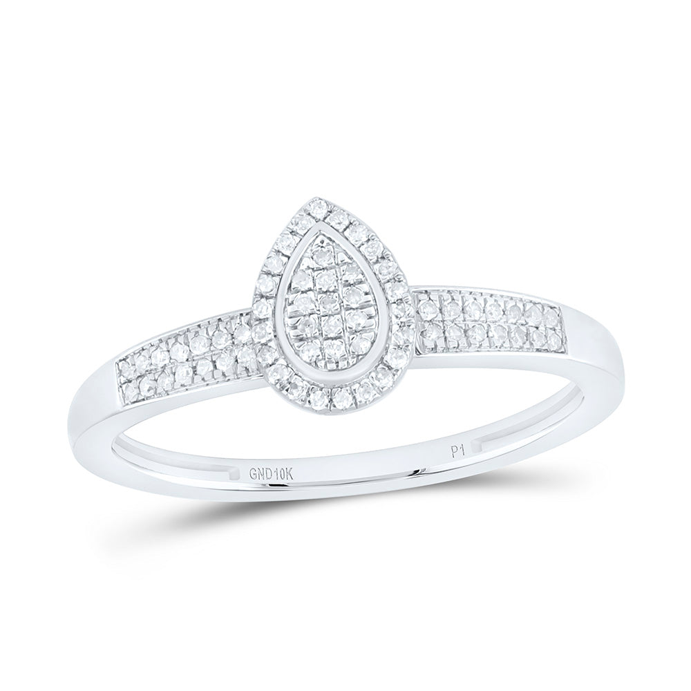 1/8CTW-NAT DIA P1 GIFT PEAR RING Daisy Joyeria
