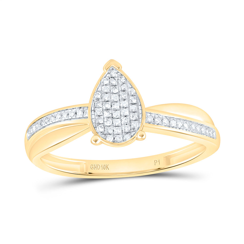 1/8CTW-NAT DIA P1 GIFT PEAR RING Daisy Joyeria