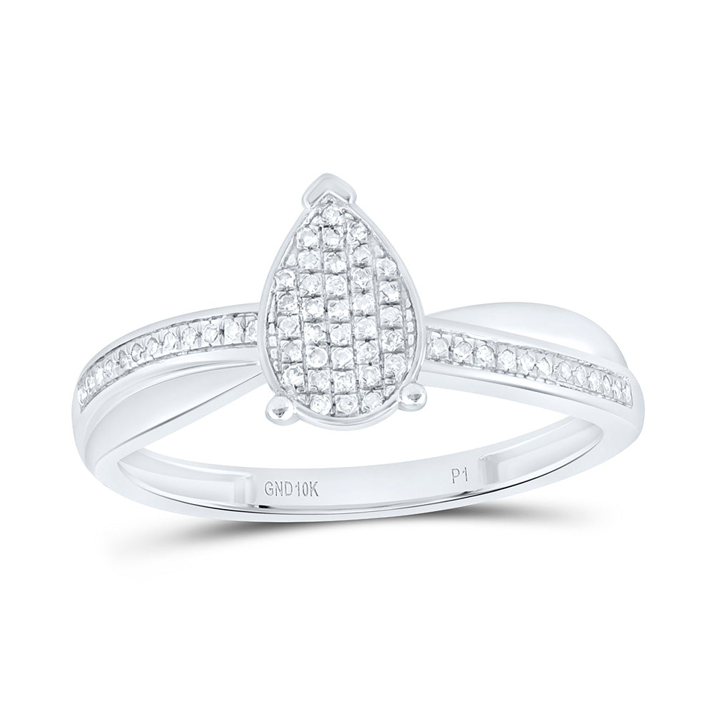 1/8CTW-NAT DIA P1 GIFT PEAR RING Daisy Joyeria