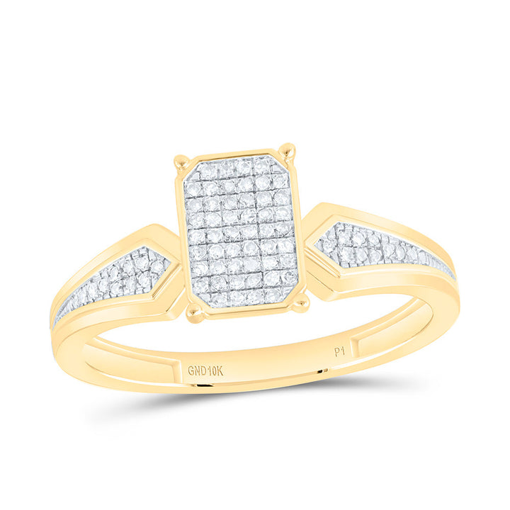 1/6CTW-NAT DIA P1 GIFT EMERALD RING Daisy Joyeria