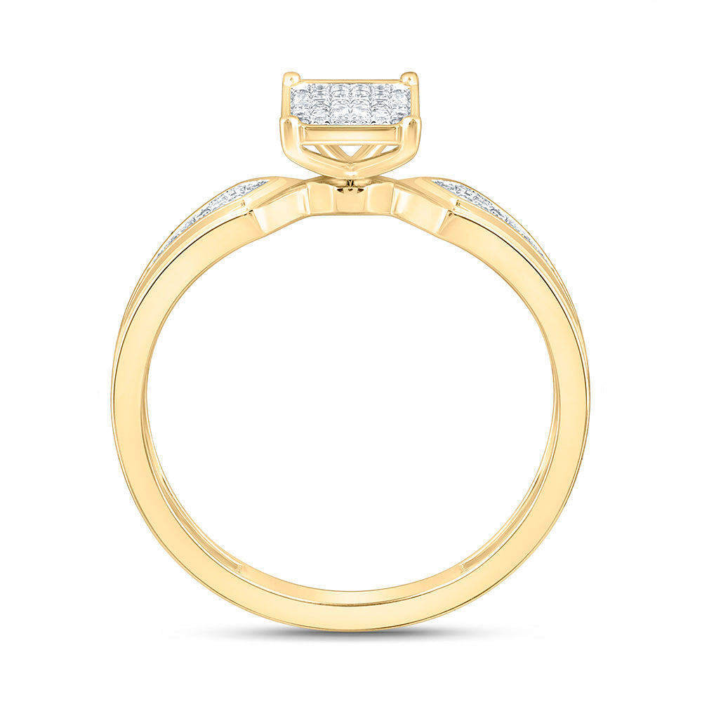 1/6CTW-NAT DIA P1 GIFT EMERALD RING Daisy Joyeria