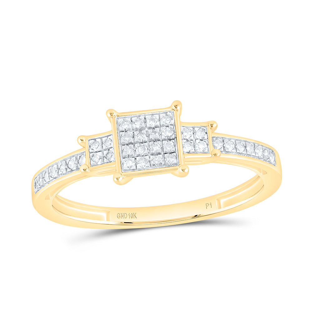 1/6CTW-NAT DIA P1 GIFT SQUARE RING Daisy Joyeria