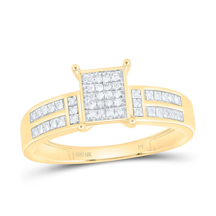 1/6CTW-NAT DIA P1 GIFT EMERALD RING Daisy Joyeria