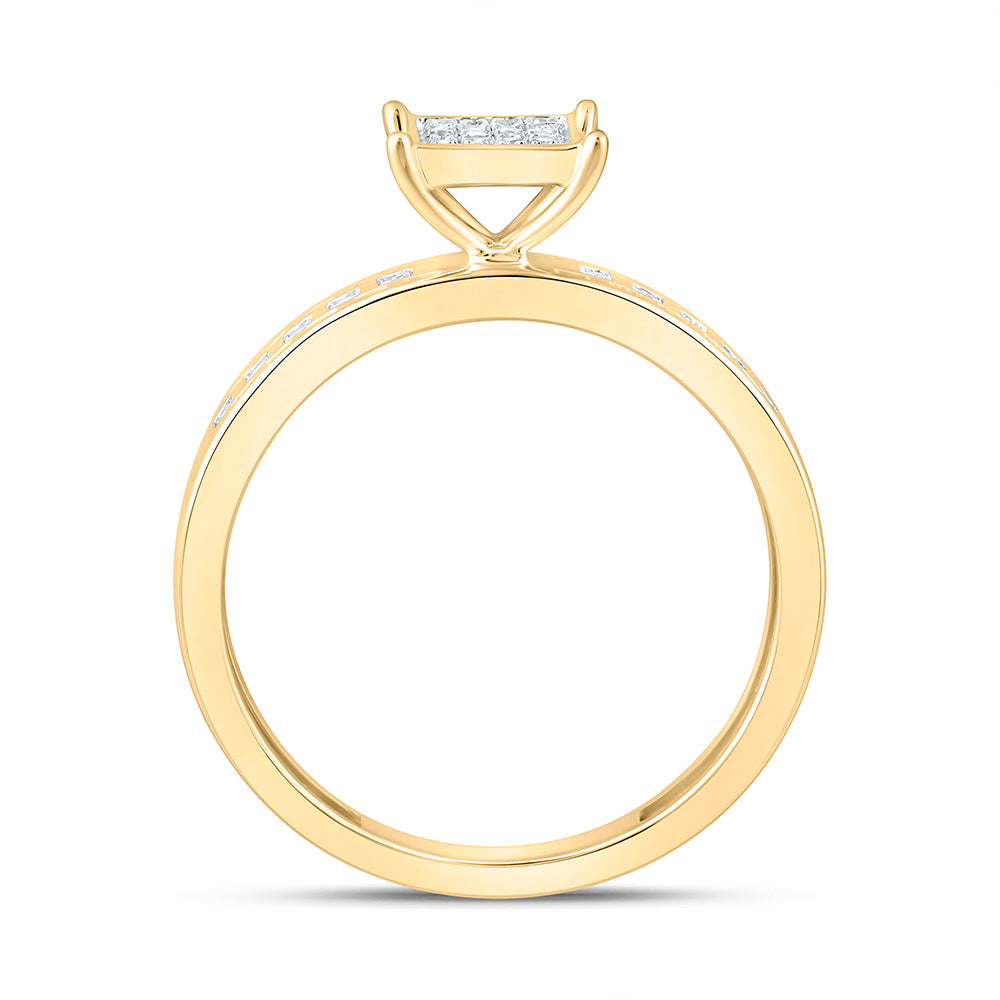1/10CTW-NAT DIA P1 GIFT SQUARE RING Daisy Joyeria