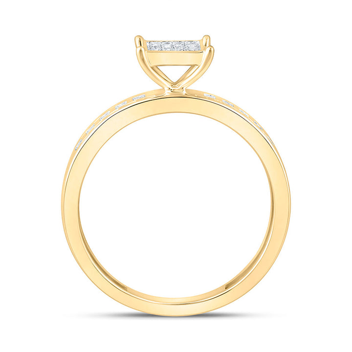 1/10CTW-NAT DIA P1 GIFT SQUARE RING Daisy Joyeria