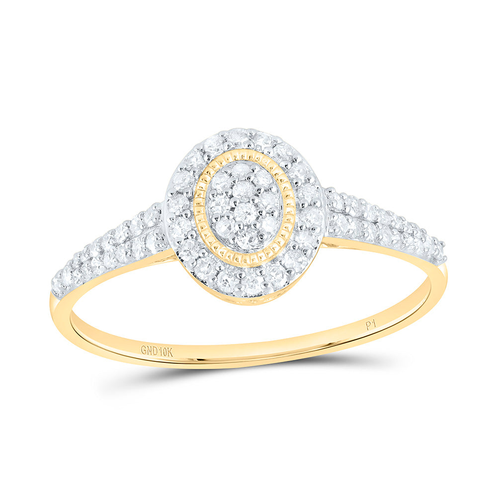 1/4CTW-NAT DIA P1 GIFT OVAL  RING Daisy Joyeria