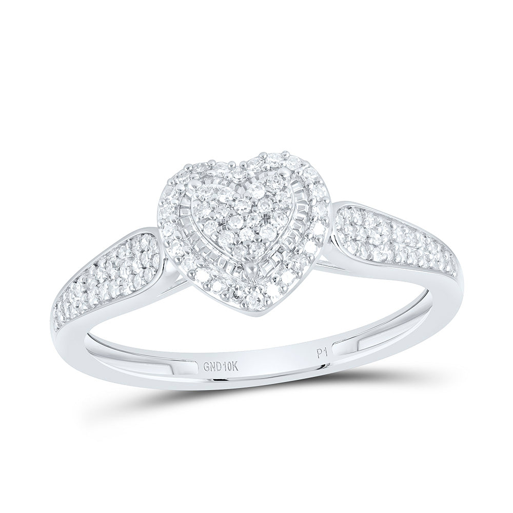 1/4CTW-NAT DIA P1 GIFT HEART  RING Daisy Joyeria