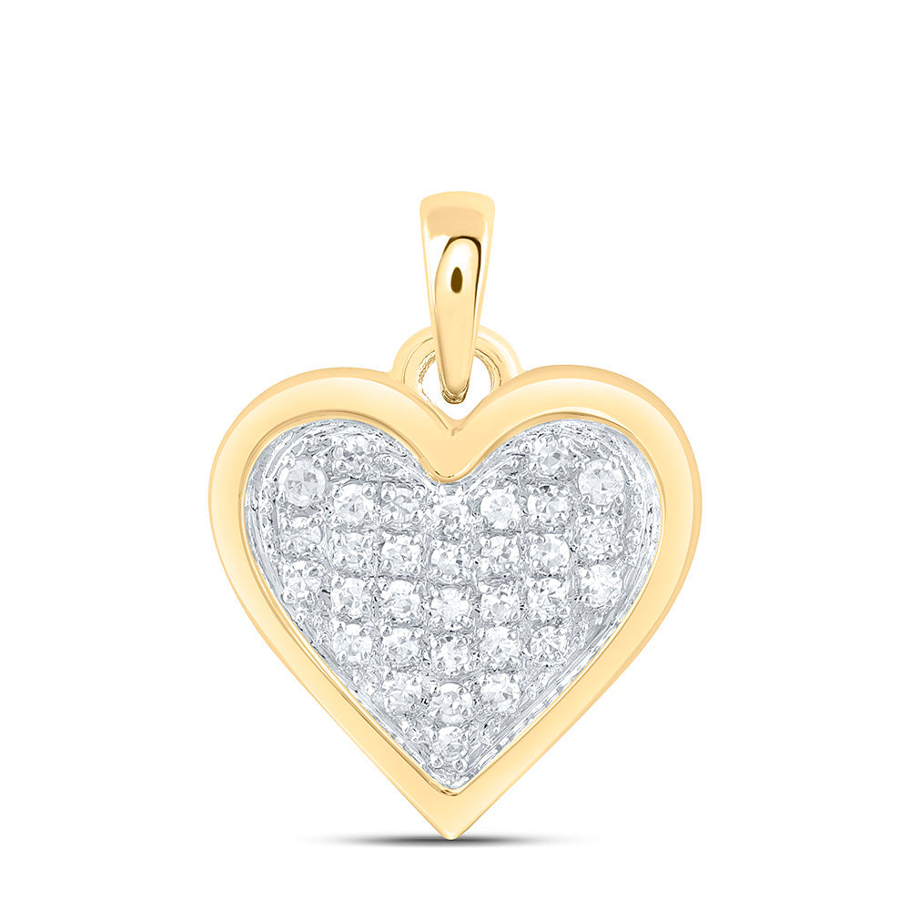 1/10CTW-NAT DIA P1 GIFT HEART  PENDANT Daisy Joyeria