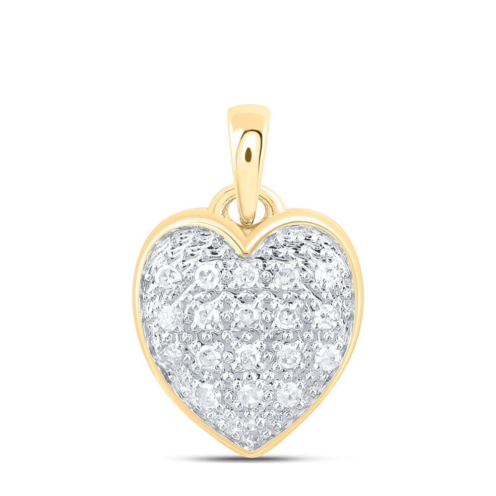 1/20CTW-NAT DIA P1 GIFT HEART  PENDANT Daisy Joyeria