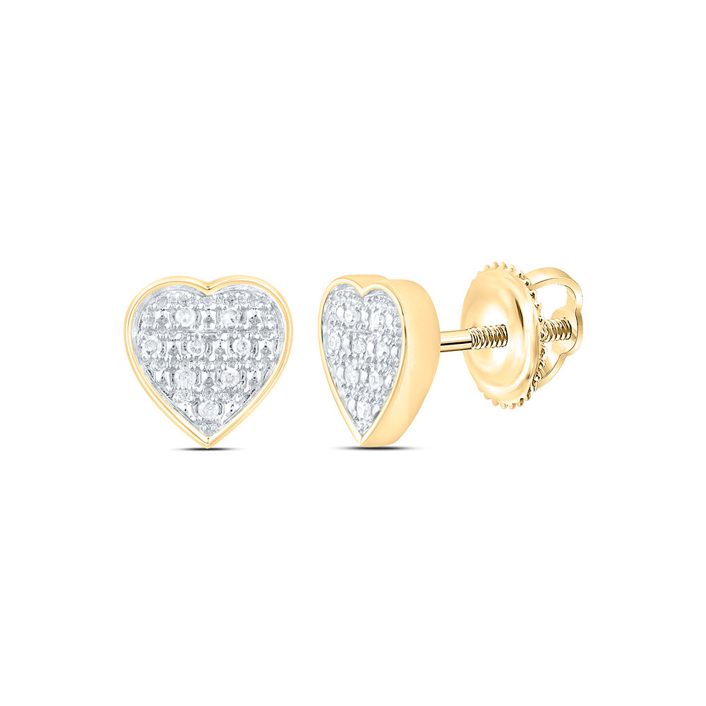 0.03CTW-NAT DIA P1 GIFT HEART EARRING Daisy Joyeria