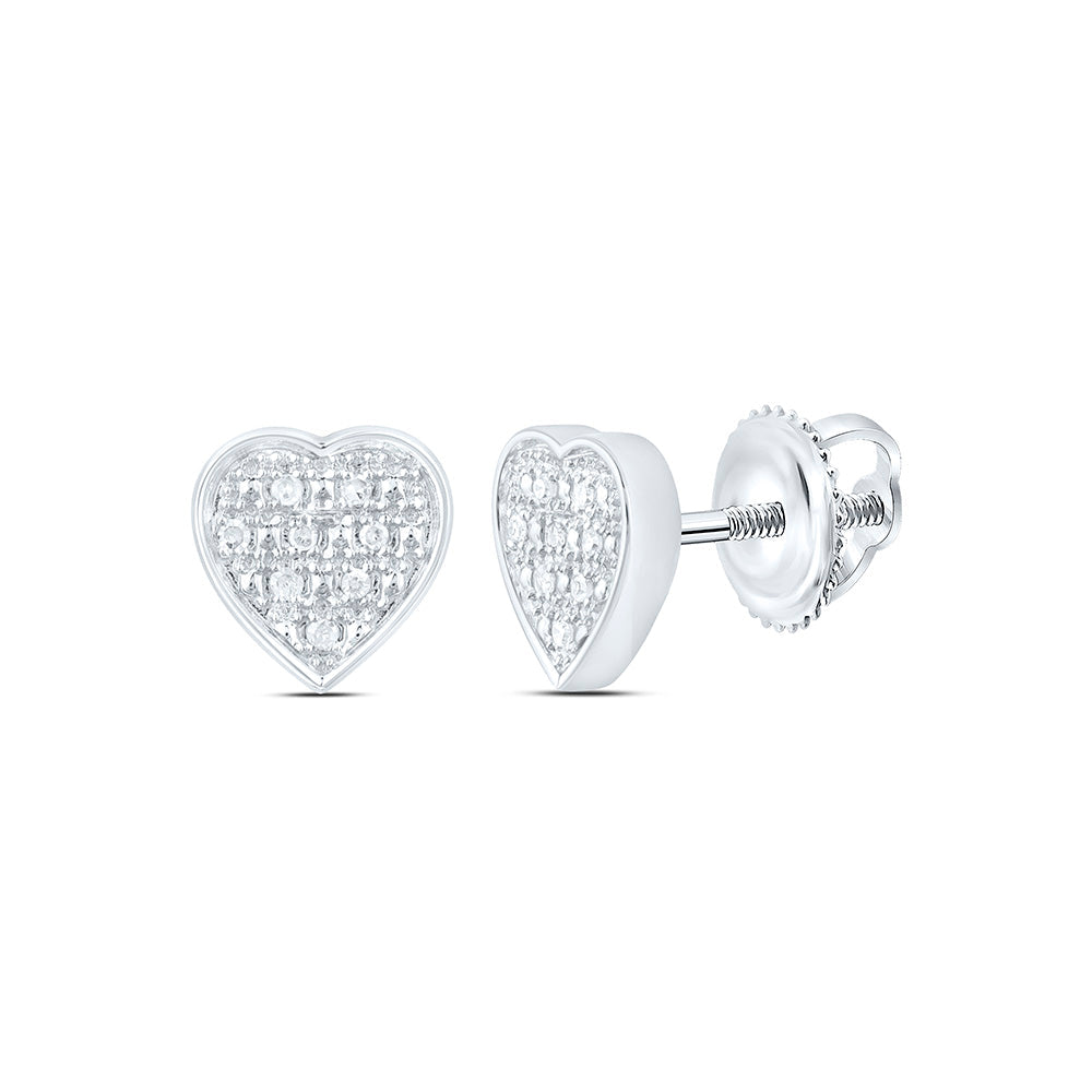 0.03CTW-NAT DIA P1 GIFT HEART EARRING Daisy Joyeria