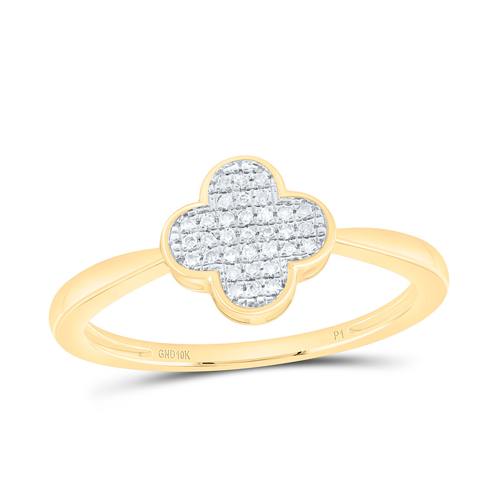 1/12CTW-NAT DIA P1 GIFT CLOVER RING Daisy Joyeria