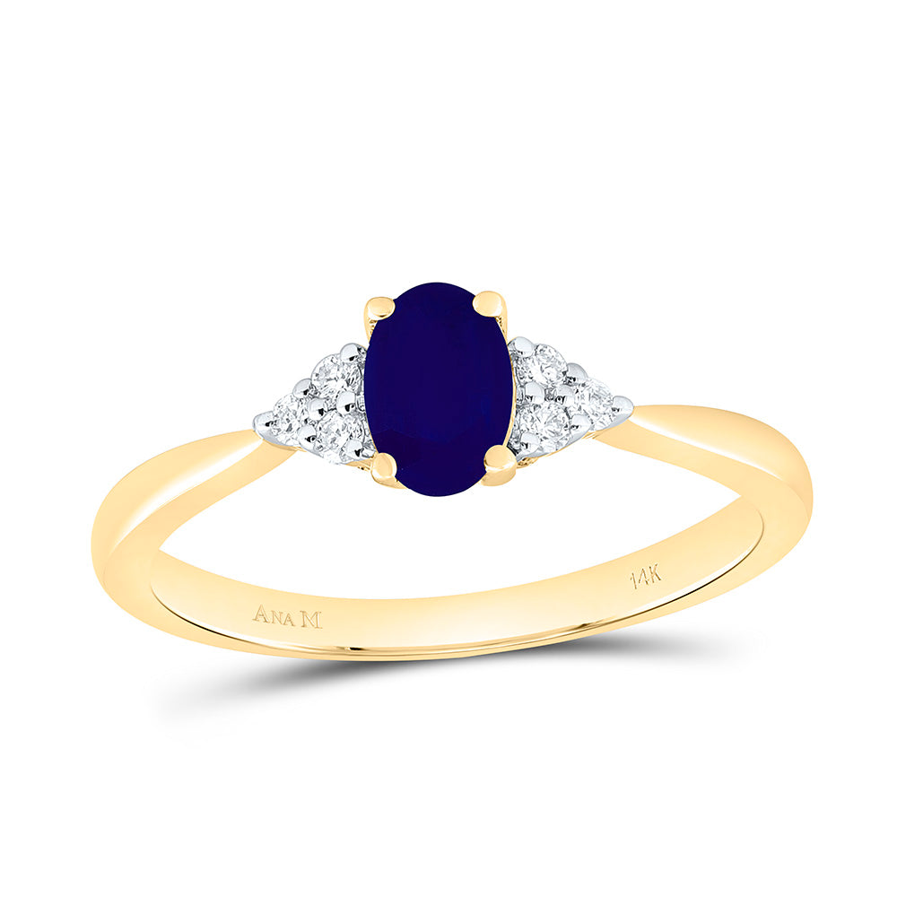 1/10CTW-NAT DIA ANA M 6X4MM-OV-BS NAT GEM OVAL RING Daisy Joyeria