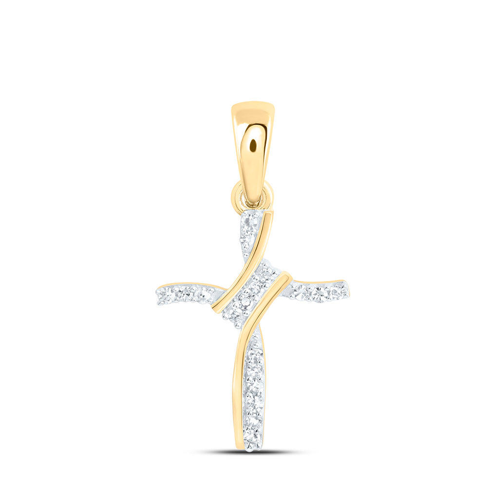 1/12CTW-NAT DIA NK GIFT CROSS PENDANT Daisy Joyeria