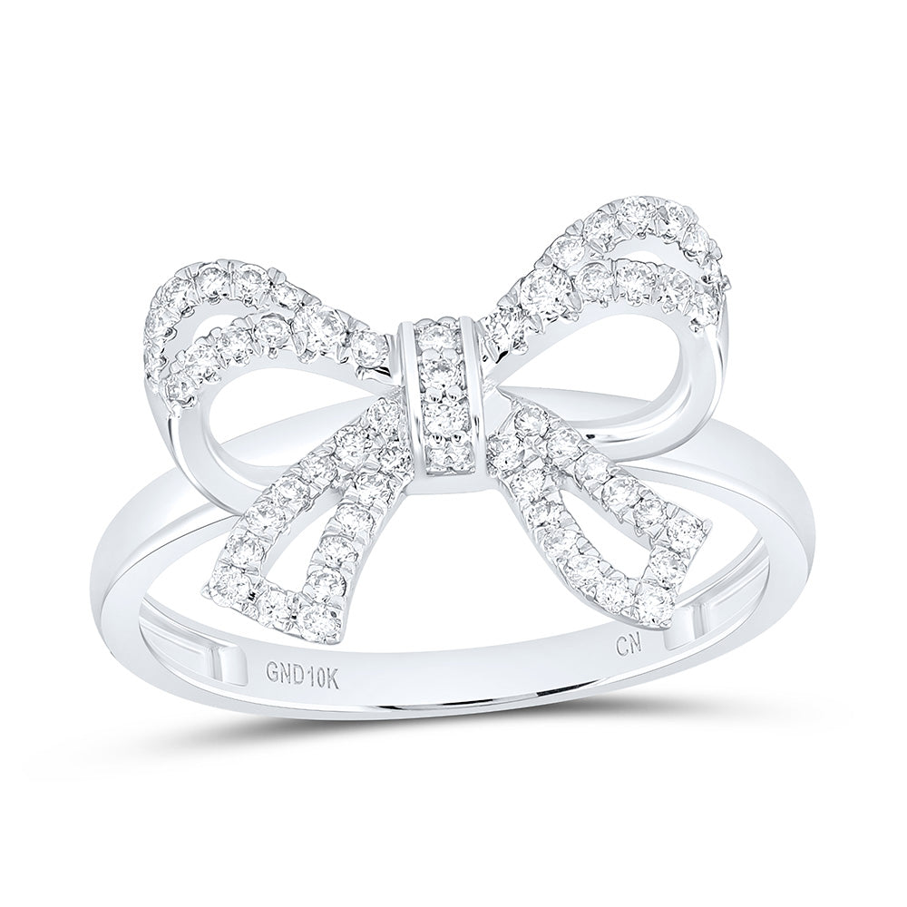 1/3CTW-NAT DIA CN FASHION BOW RING Daisy Joyeria