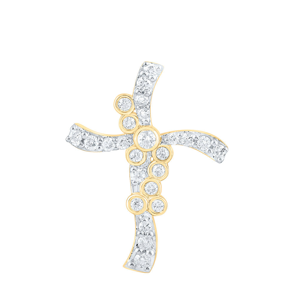 1/5CTW-NAT DIA CN FASHION CROSS PENDANT Daisy Joyeria