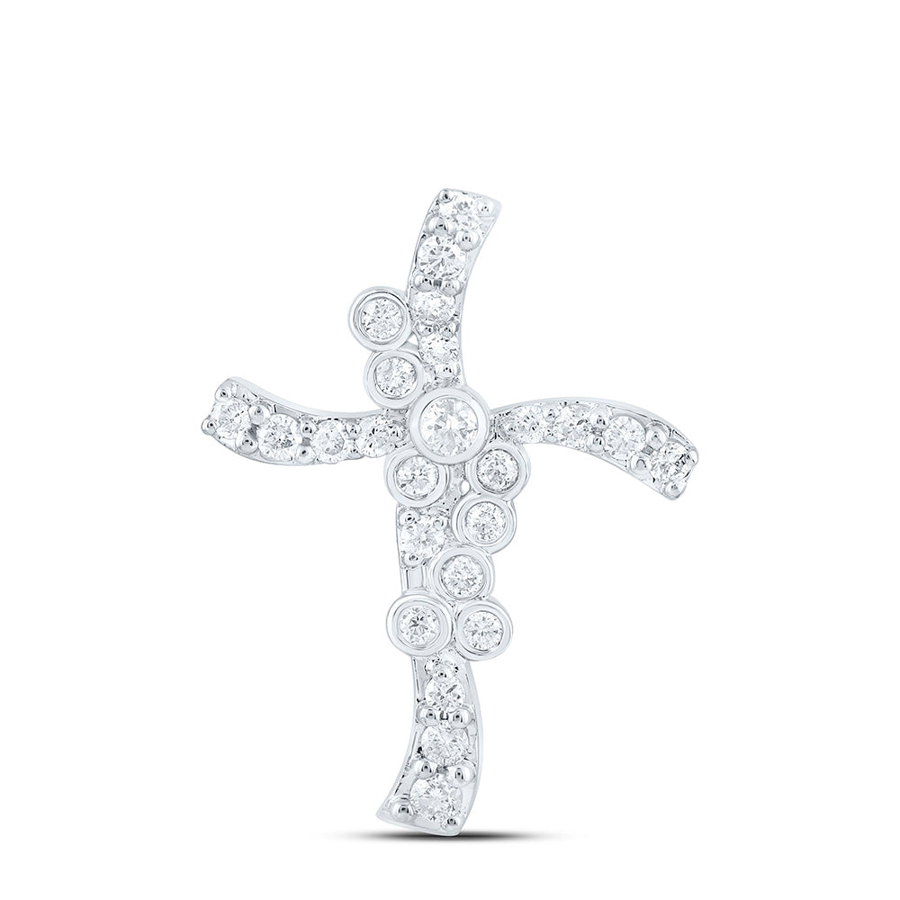 1/5CTW-NAT DIA CN FASHION CROSS PENDANT Daisy Joyeria