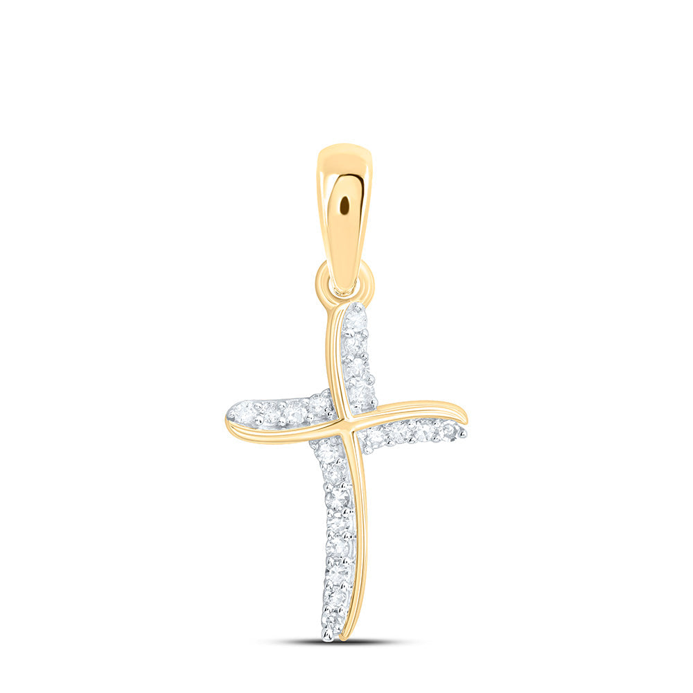 1/12CTW-NAT DIA P1 GIFT CROSS PENDANT Daisy Joyeria