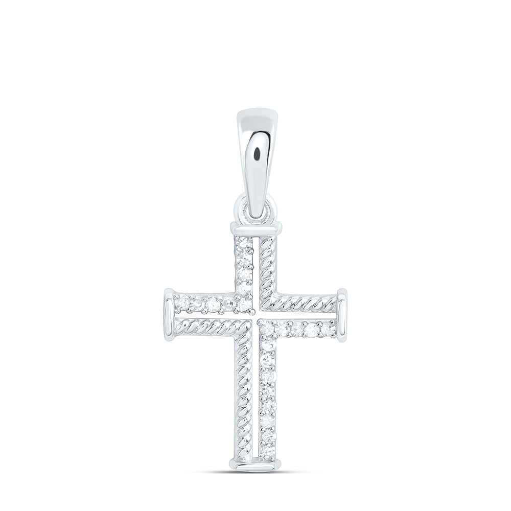 1/12CTW-NAT DIA P1 GIFT CROSS PENDANT Daisy Joyeria