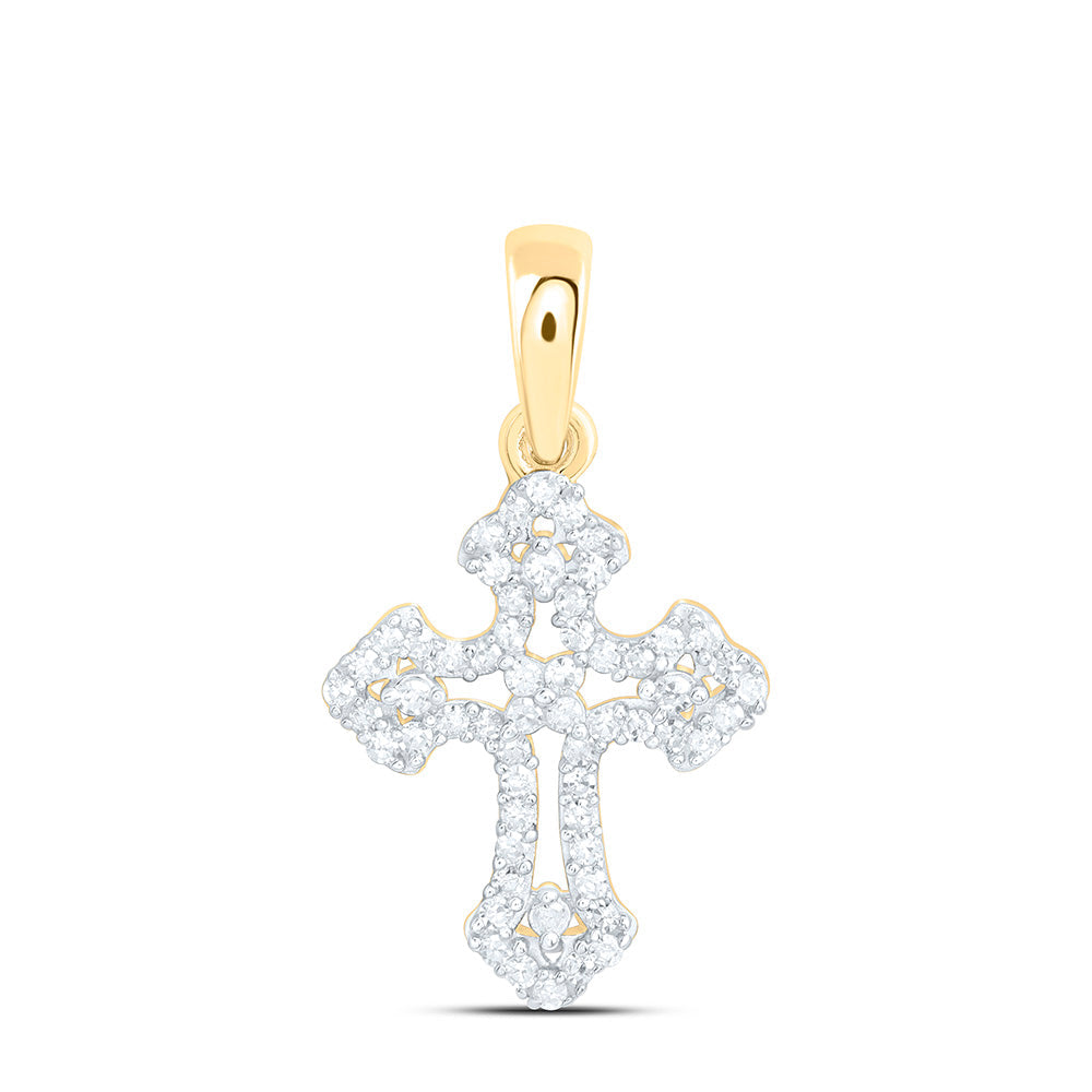 1/5CTW-NAT DIA P1 GIFT CROSS PENDANT Daisy Joyeria