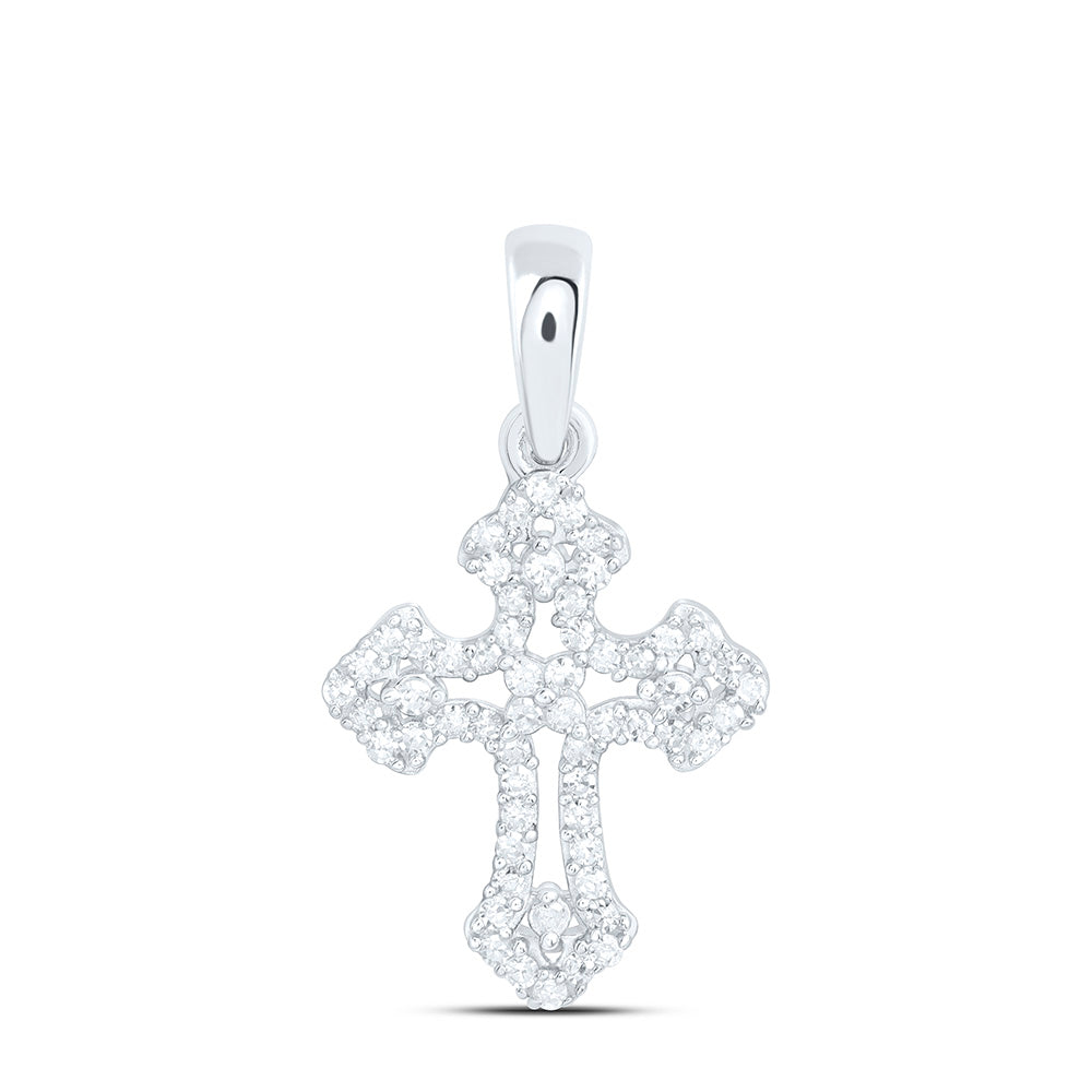 1/5CTW-NAT DIA P1 GIFT CROSS PENDANT Daisy Joyeria