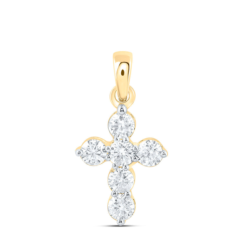 1/2CTW-NAT DIA CN FASHION CROSS PENDANT Daisy Joyeria