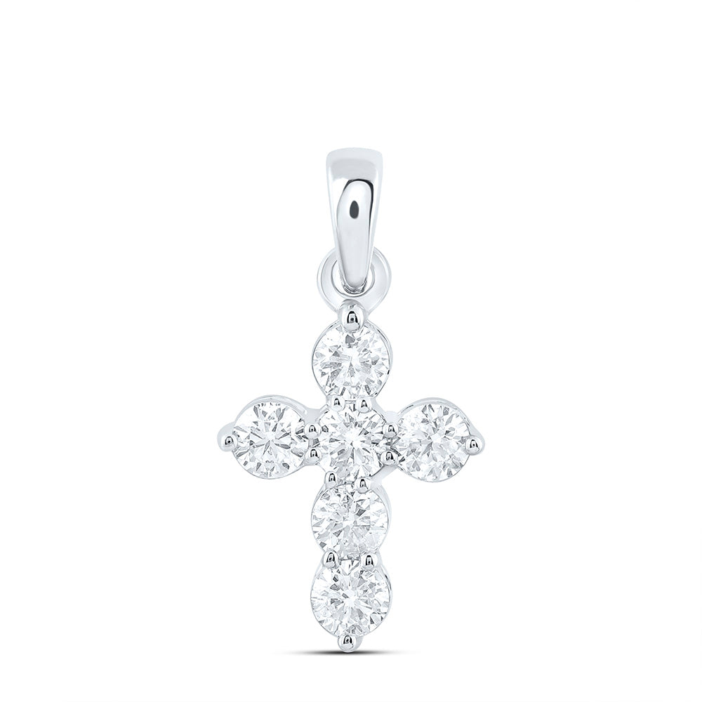 1/2CTW-NAT DIA CN FASHION CROSS PENDANT Daisy Joyeria