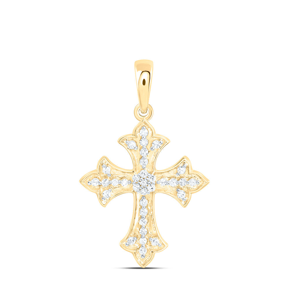 1/8CTW-NAT DIA P1 GIFT CROSS PENDANT Daisy Joyeria